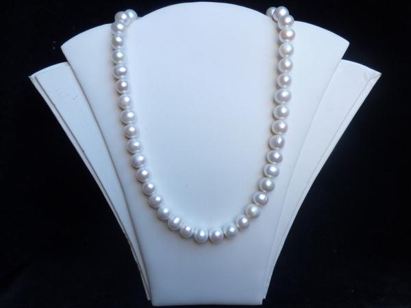 perly bílé (3004) 55 cm stříbrné zapínání